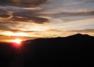 coucher de soleil vu du chalet